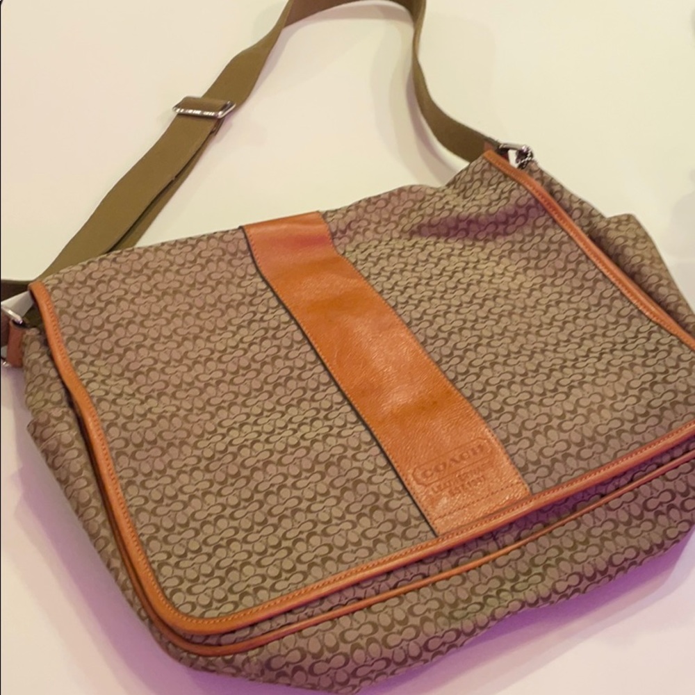 Coach laptop crossbody work bag tote